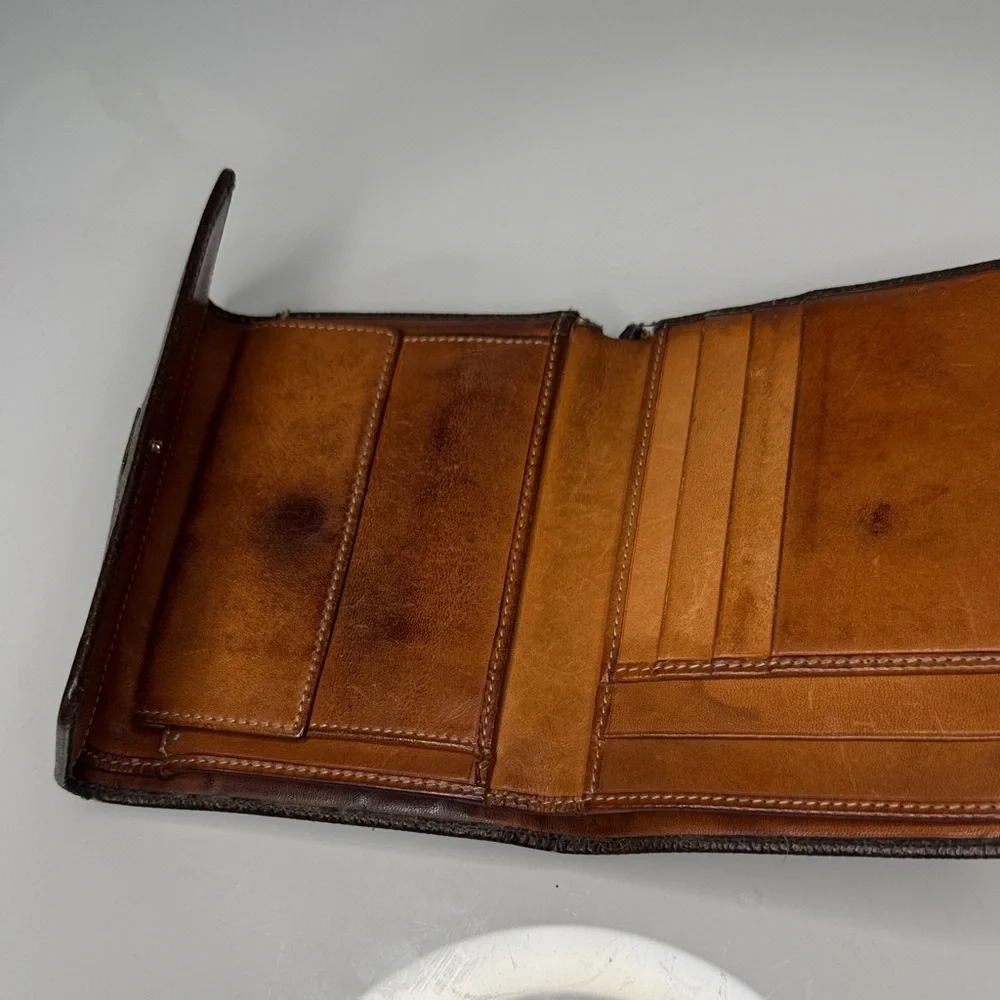 Celine Dark Brown Leather Wallet